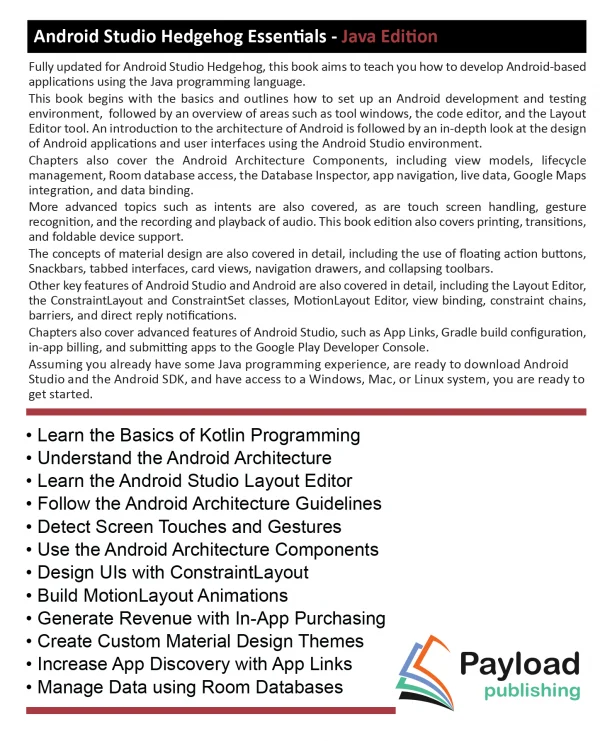 Android Studio Hedgehog Essentials - Java Edition eBook - Image 2