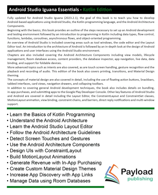 Android Studio Iguana Essentials - Kotlin Edition eBook - Image 2