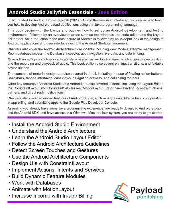 Android Studio Jellyfish Essentials - Java Edition eBook - Image 2