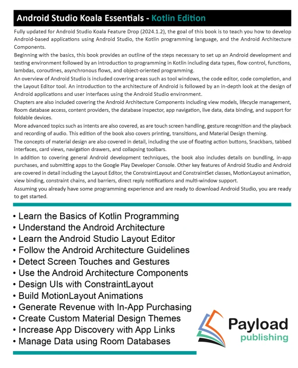 Android Studio Koala Essentials - Kotlin Edition eBook - Image 2