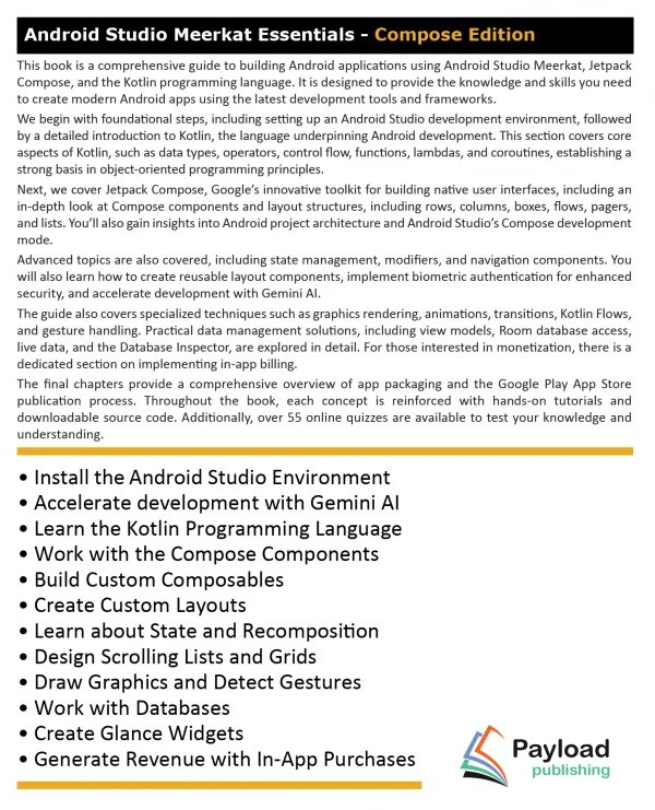 Android Studio Meerkat Essentials - Compose Edition Paperback - Image 2