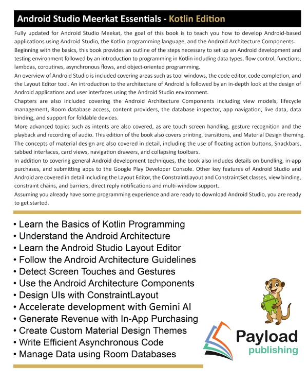 Android Studio Meerkat Essentials - Kotlin Edition eBook - Image 2