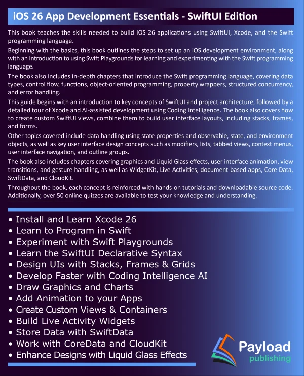 iOS 26 App Development Essentials - SwiftUI Edition Book - Image 2