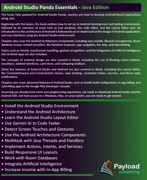 Android Studio Panda Essentials – Java Edition eBook – Payload Publishing